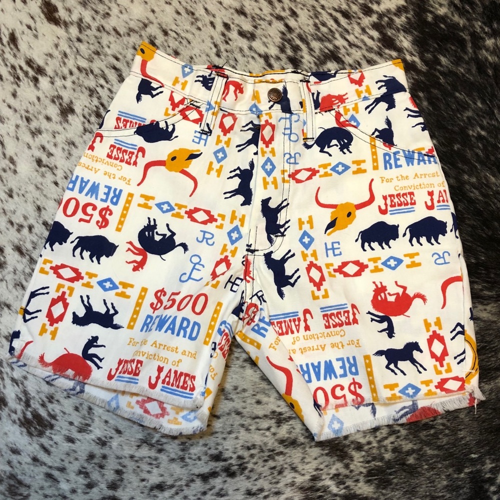 Vintage homemade boys western shorts